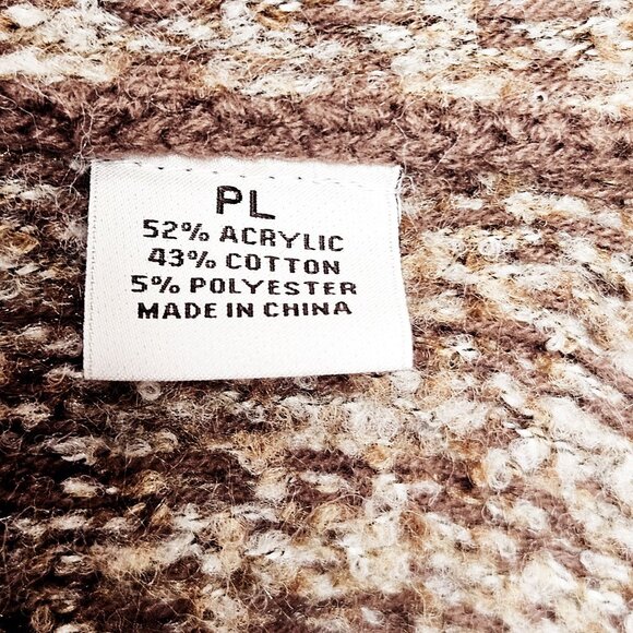 Liz Claiborne Cardigan Sweater Petite Large Womens Multicolor Knit Open Front - Picture 6 of 9